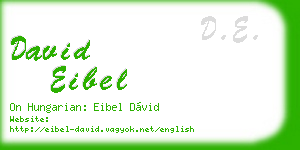 david eibel business card
